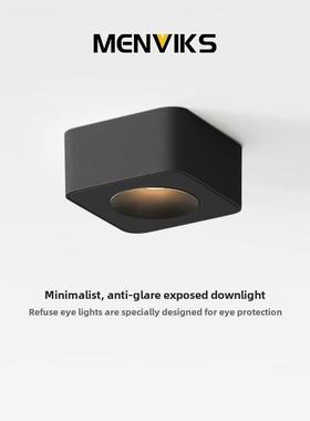 意大利Normcore黑色客厅无主灯顶灯防眩光顶灯大胆灯单头表面安装