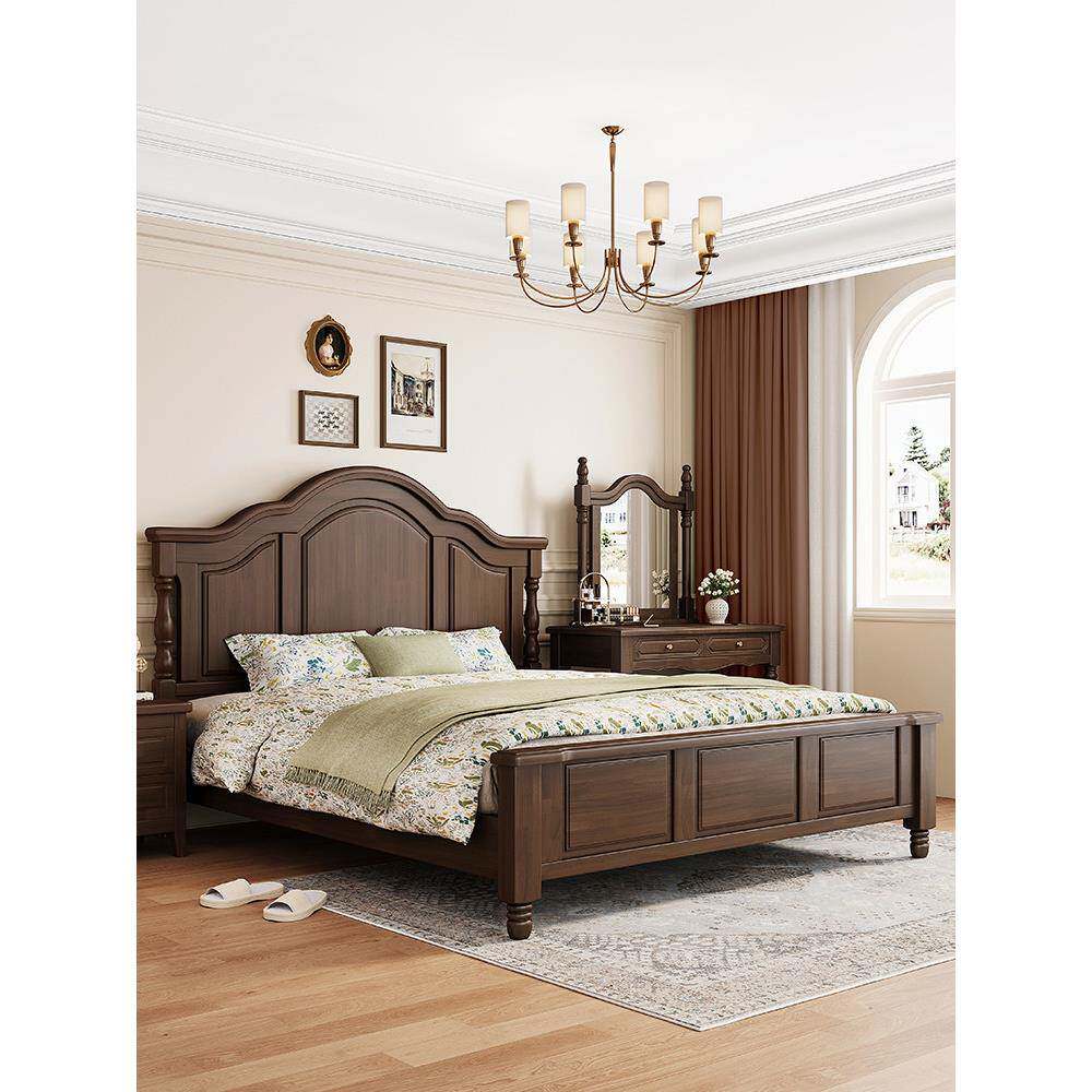 复古实木床美式床双人床主卧大床2米x2米2乡村1米8现代简约一米五