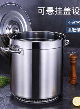 商用不锈钢翅片节能桶带盖酒店后厨卤水桶卤肉桶复合底 一锅