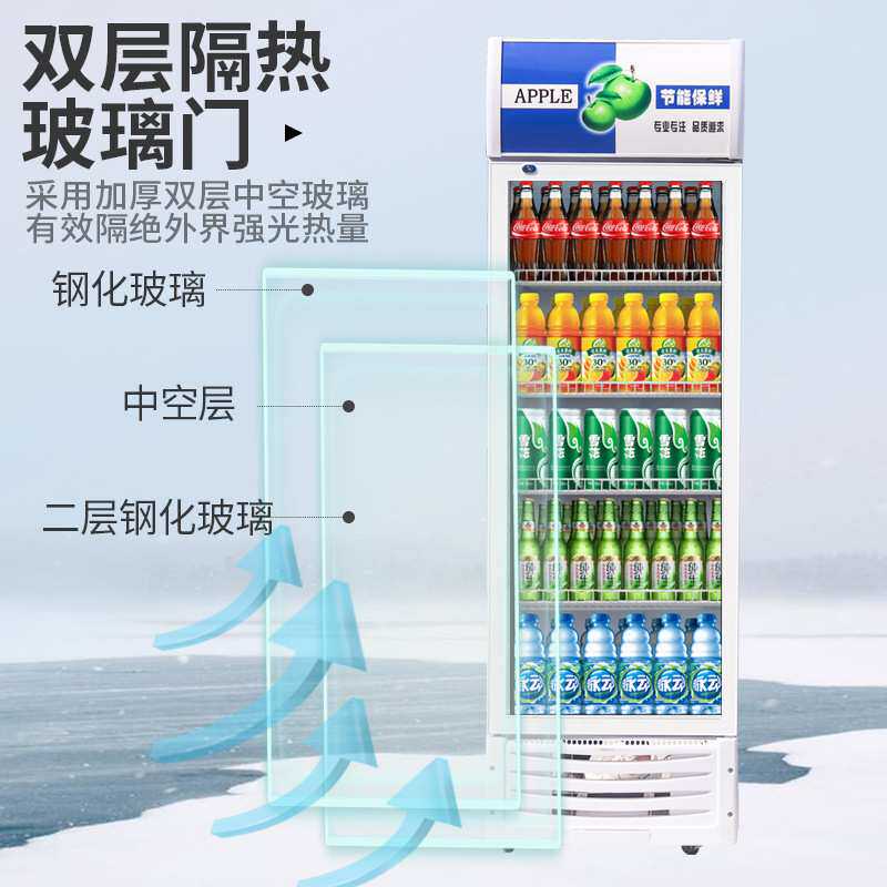商用啤酒柜单双门保鲜冷藏饮料柜超市冷饮柜餐厅冰柜酒水展示柜