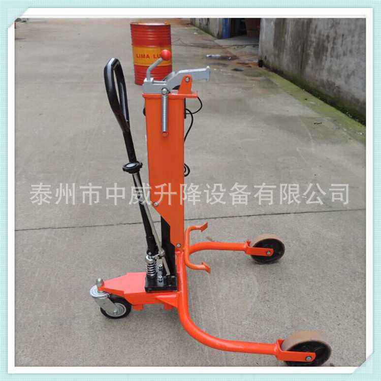 称重式手动油桶搬运车 电子秤油桶手推车 计量型油桶搬运车