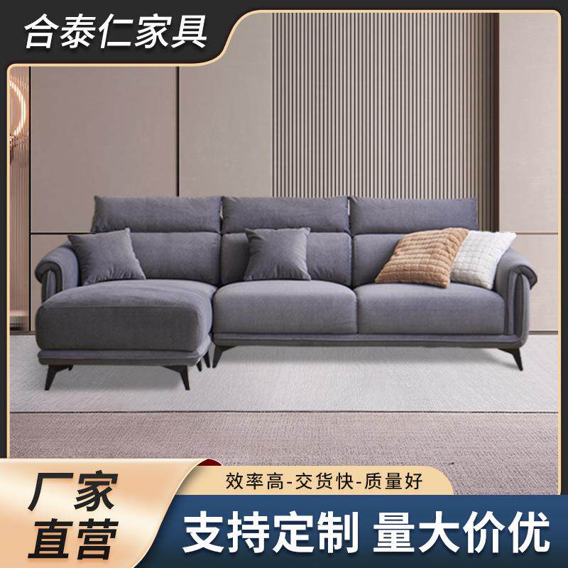 现代时尚简约猫抓布艺沙发小户型客厅直排多人沙发轻奢高回弹沙发