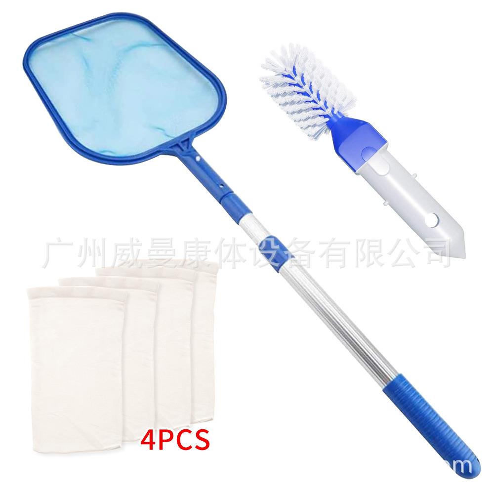 泳池清洁工具套装带杆泳池网捞叶网清洁配件过滤袜袋角落刷子网兜
