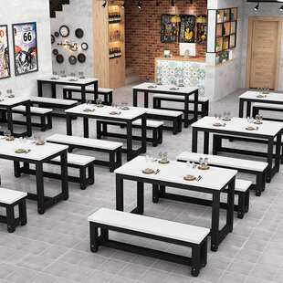 餐桌子家用组合商用食堂早快餐厅面馆餐饮出租房小吃饭店专用桌椅