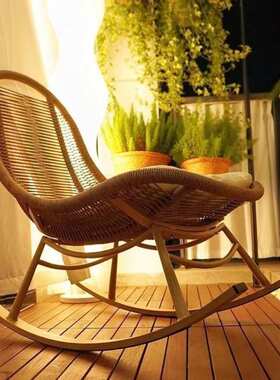 摇椅躺椅家用摇摇逍遥花园懒人午睡藤椅藤编庭院休闲阳台客厅户外
