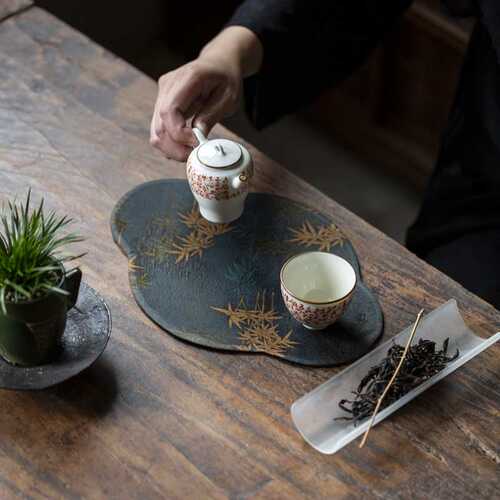 禅艺堂香云纱复古新中式干泡垫茶席垫子禅意桌旗茶布隔垫主人垫