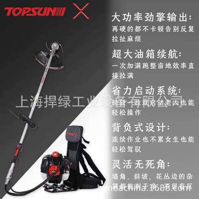 TOPSUN背负式割草机XBC420B园林打草机除草机割灌机
