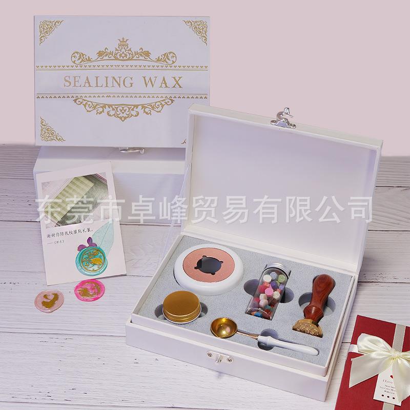 小清晰精美烫金白盒套装复古火漆印章 现货多图任选 火漆封蜡粒章