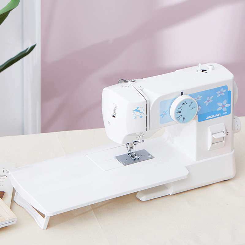 飞鹿新品021家庭缝纫机家用 电动多功能小型锁边吃厚带自动穿线器