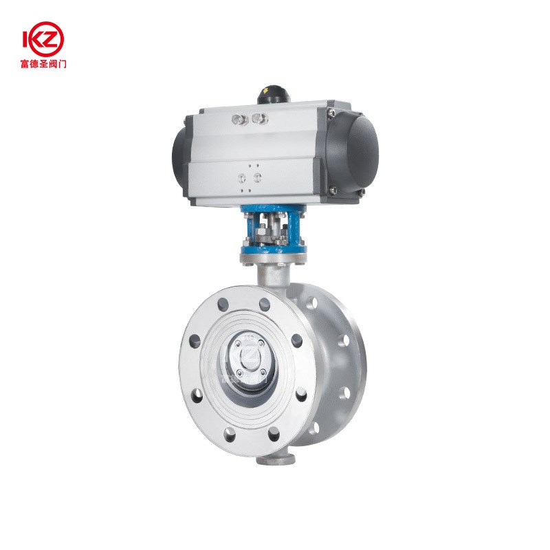 气动硬密封法兰蝶阀D643W-16P 耐高温抗腐蚀三偏心不锈钢气动蝶阀