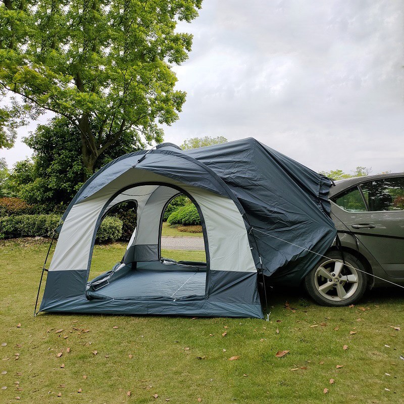 逸野户外SUV汽车车尾帐篷便携自驾露营隧道侧边车载防晒涂银帐篷