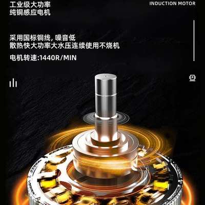 锐研 RY-6家用高压清洗机220V商用手推式便携式洗车机刷车 机泵庭