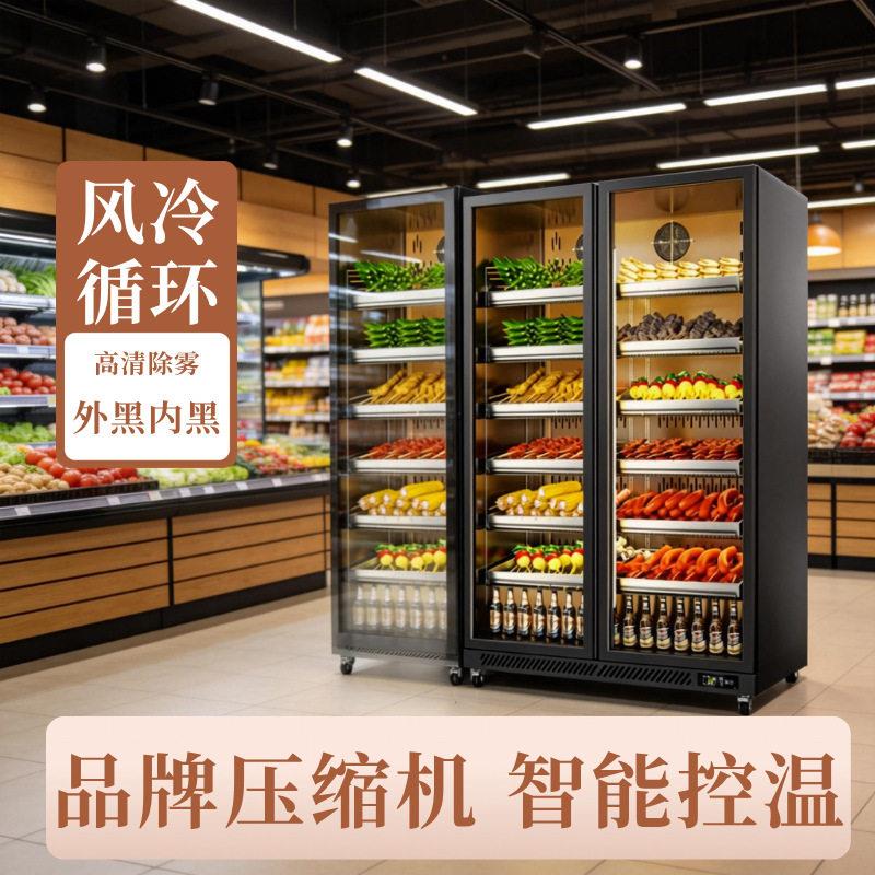 冷冻展示柜商用急冻柜商场超市冰箱冰淇淋低温柜风冷立式冰柜