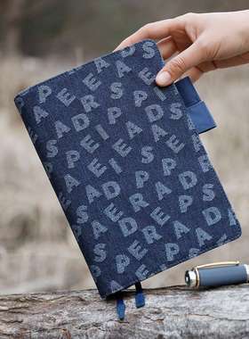 Amemory牛仔布书套款日程本五上日记本学生计划本三年自填手账本