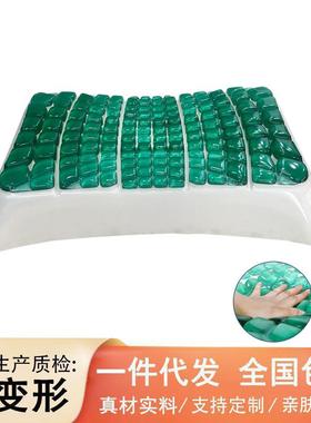 夏季冰凉透气绿色大块凝胶记忆棉解压护颈助睡加厚慢回弹记忆冰枕