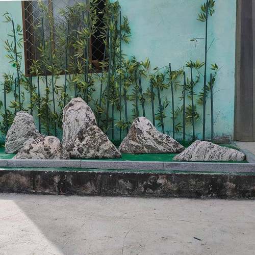 泰山石景观石雪浪石切片组合室内庭院别墅枯山水假山石头造景摆件