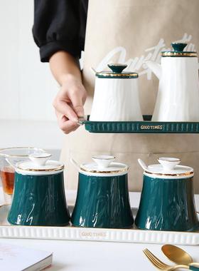 北欧轻奢调味罐套装陶瓷家用厨房盐罐调味瓶油瓶醋壶套装组合