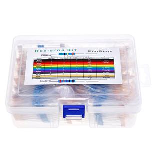 860件86种0.5W 2W金属膜电阻包常用全系列元 0R1 件包 10M 盒装