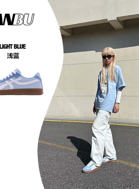 安步anbu蓝色德训鞋男女同款运动休闲板厚底增高鞋鞋2025秋冬新款
