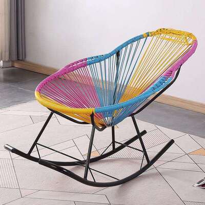工厂直发腾编躺遥椅阳台休闲懒人摇摇椅透气葛优躺椅冬夏两用瑶椅