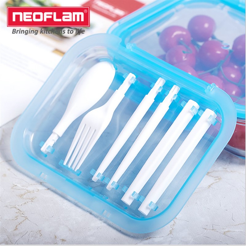 Neoflam玻璃饭盒微波炉保鲜盒套装密封盒保鲜碗餐具带饭菜便当盒