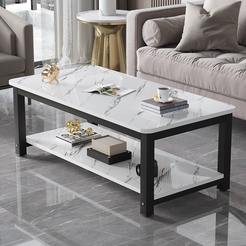 轻奢茶几小户型家用客厅矮桌简易长方形岩板茶桌沙发边小桌子