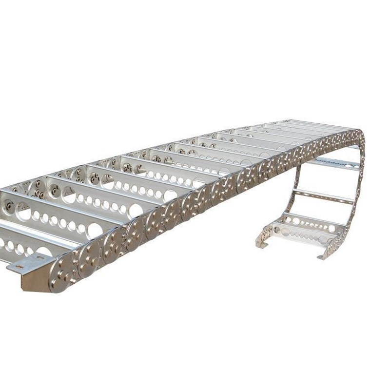 机床保护电缆油管水管桥式钢铝钢制拖链 机械工程设备坦克链质优