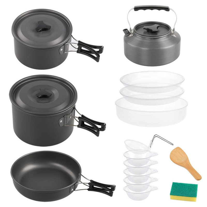 户外野营套锅 DS-511含配件便携锅具旅行套锅4-5人多功能野餐套锅