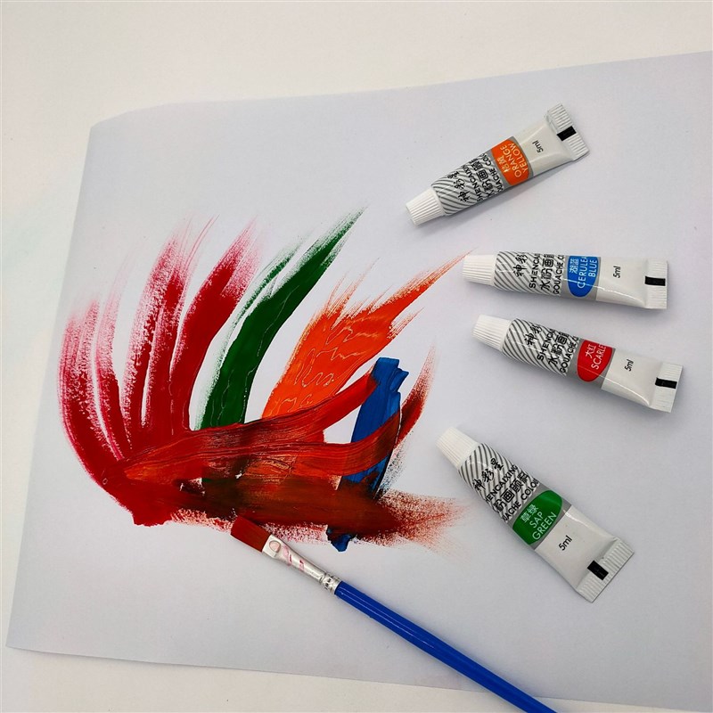 水粉画颜料套装初学者儿童管装状12色18色24色5ml12ml盒装可水洗