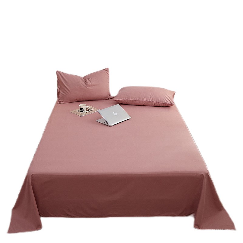 床上单件单品纯色床单磨毛简约风床单素色学生宿舍单双人床单
