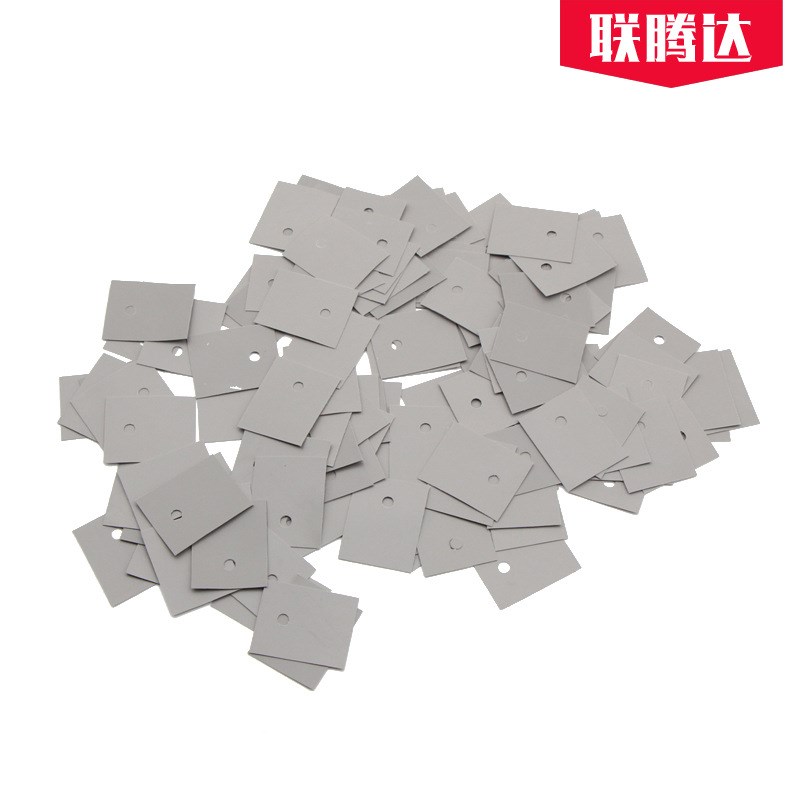 电子部件导热硅胶绝缘片TO3P带孔电器绝缘片定制模切矽胶布