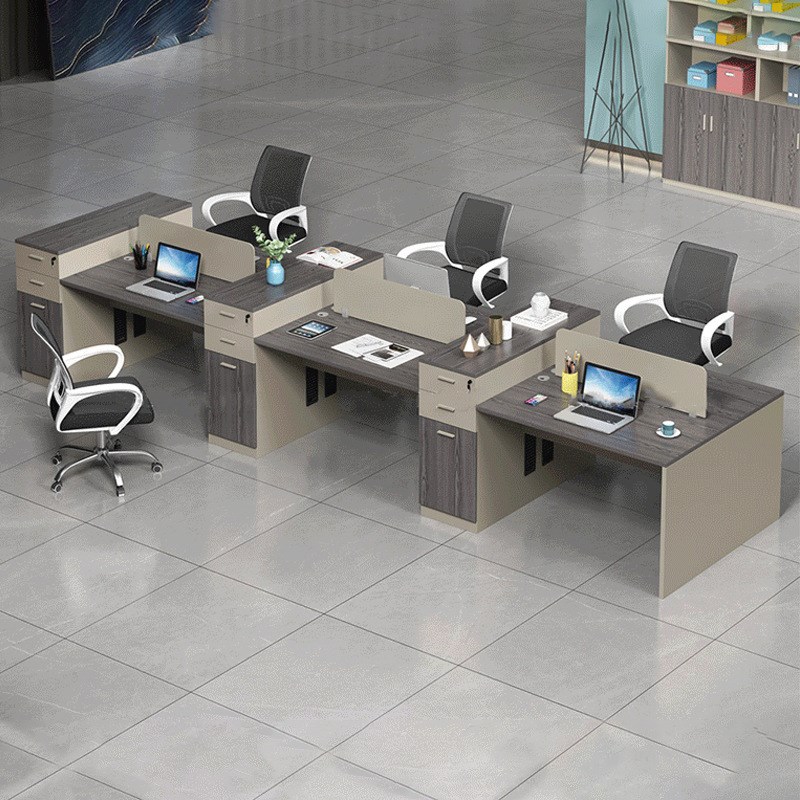 简约现代办公桌椅组合财务家用办公桌员工位屏风职员电脑桌子隔断