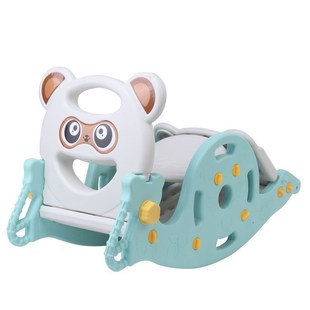 儿童摇马滑梯球篮三合一室内可坐宝宝餐椅儿童滑梯投球篮