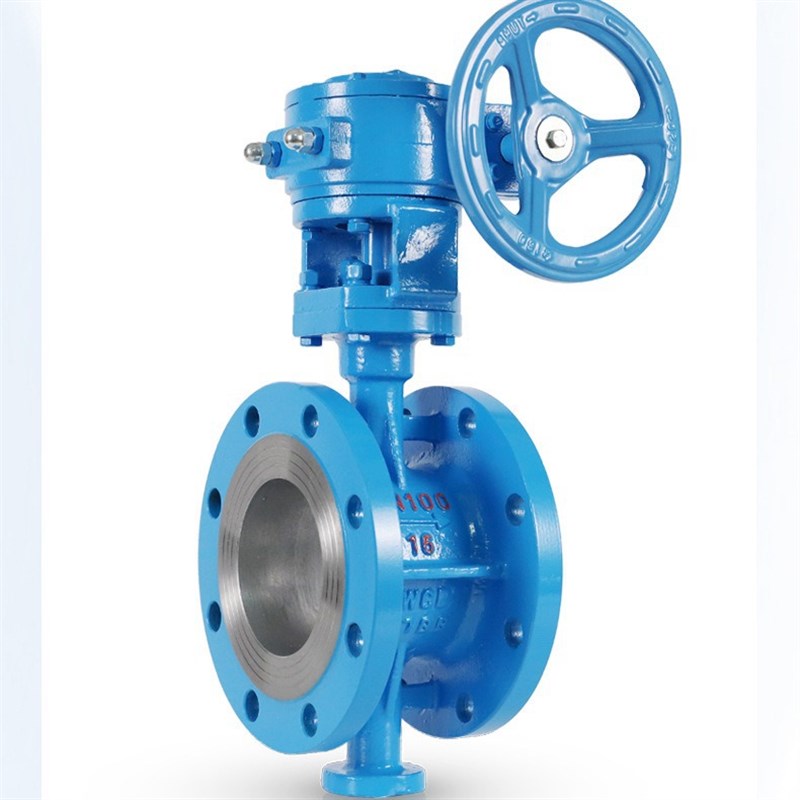 D343H-16C碳钢法兰涡轮手动蝶阀DN200PN16蜗轮蜗杆传动蝶阀DN400