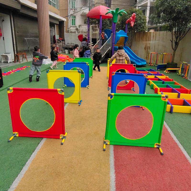 幼儿园户外钻洞体育智能感统训练器材跨栏架拱门钻圈障碍物道具