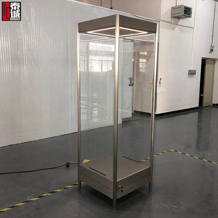 博物馆展柜古董文物陈列台展厅展台透明玻璃艺术品展览柜设计