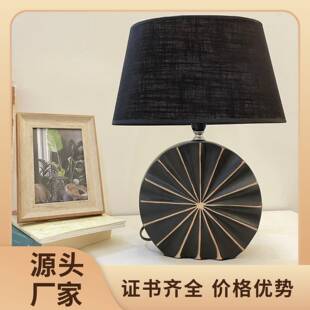 欧式简约陶瓷台灯灯座灯罩客厅书房温馨卧室床头柜灯摆件家居氛围