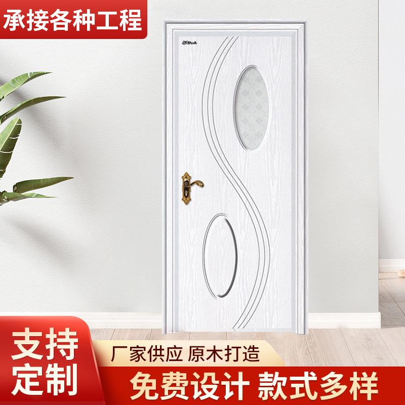 大方简约实木复合套装门免漆门欧式家装门入室门复合卧室房间门
