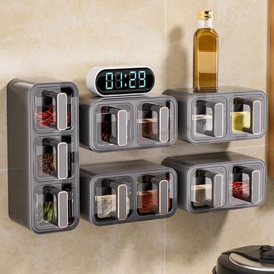 天台华莲调料盒家用厨房高端调味罐墙挂式盐收纳2024新款壁挂密封