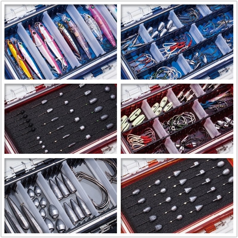 MEIHO明邦密封防水双面路亚盒假饵盒米诺盒铅头钩三本钩曲柄钩盒