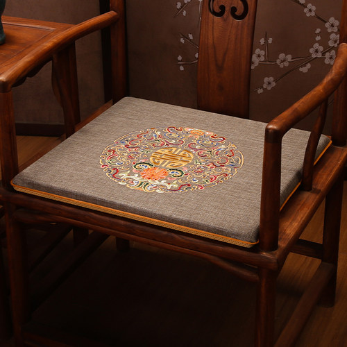 新中式红木沙发坐垫实木太师椅圈椅垫茶椅餐椅防滑座垫官帽椅垫子