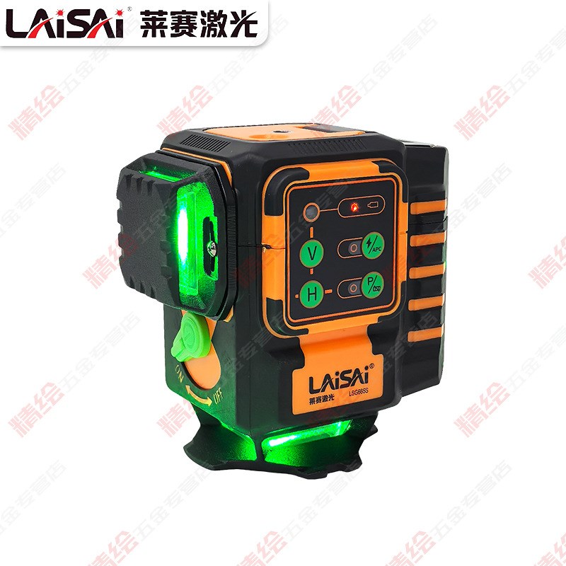 莱赛12线绿光贴地仪高亮度贴墙仪LSG665S室外爆闪避盲水平标线仪