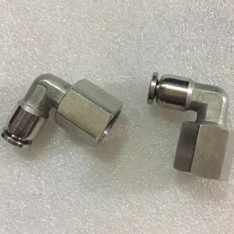 不锈钢PU气管快速接头内螺纹弯头PLF气动接头6 8 1012mm1分2分3分
