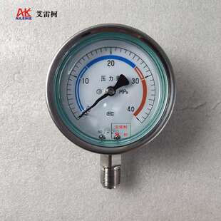 艾雷柯抗震压力表YK-10040MPa抗震泥浆压力表1.6级