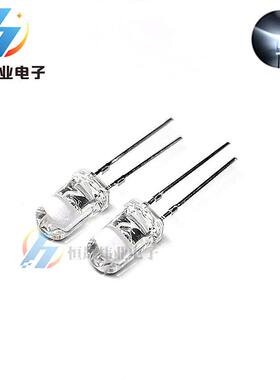 F5白发白色自动闪烁5MM白发白单闪 圆头一闪一闪灯 高亮发光管