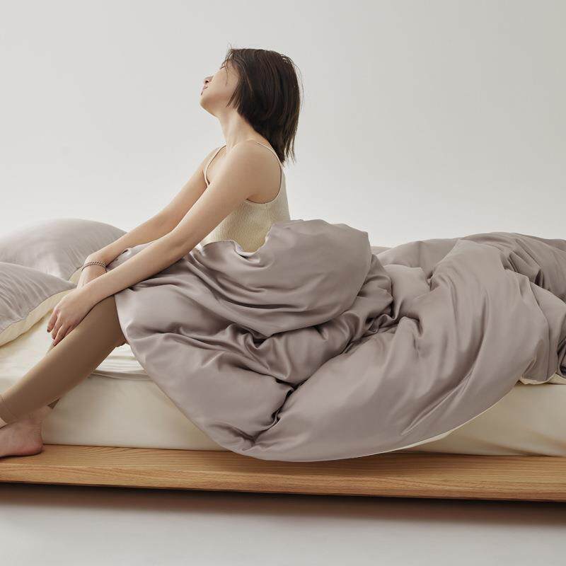 简约北欧风60支兰精天丝四件套冰丝床单被套凉感夏季床品套件