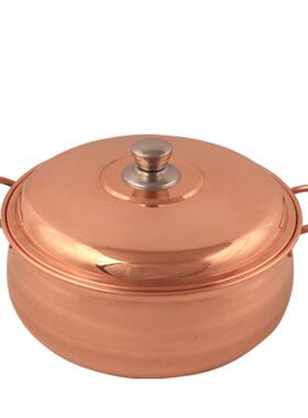电磁炉家铜火锅用铜紫铜使锅PCO火锅锅铜汤锅锅2至9人用