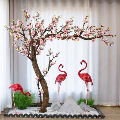 仿真X18玉兰树假花树绿植大室内景商场橱型兰窗景造观装饰仿真玉