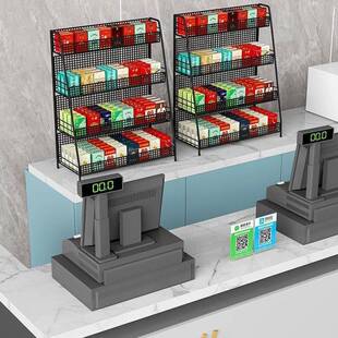 超市烟柜吧台香烟展示架烟台架烟便利店807前台香架小卖部柜多层