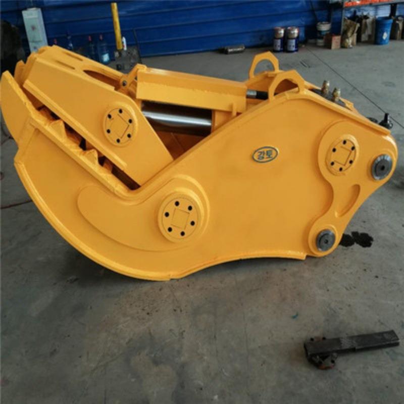 挖机前端旋转液压钳建筑破混凝土属具粉碎钳大型双缸鹰嘴钳